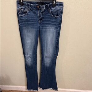 Buckle Black Blue Flare Jeans